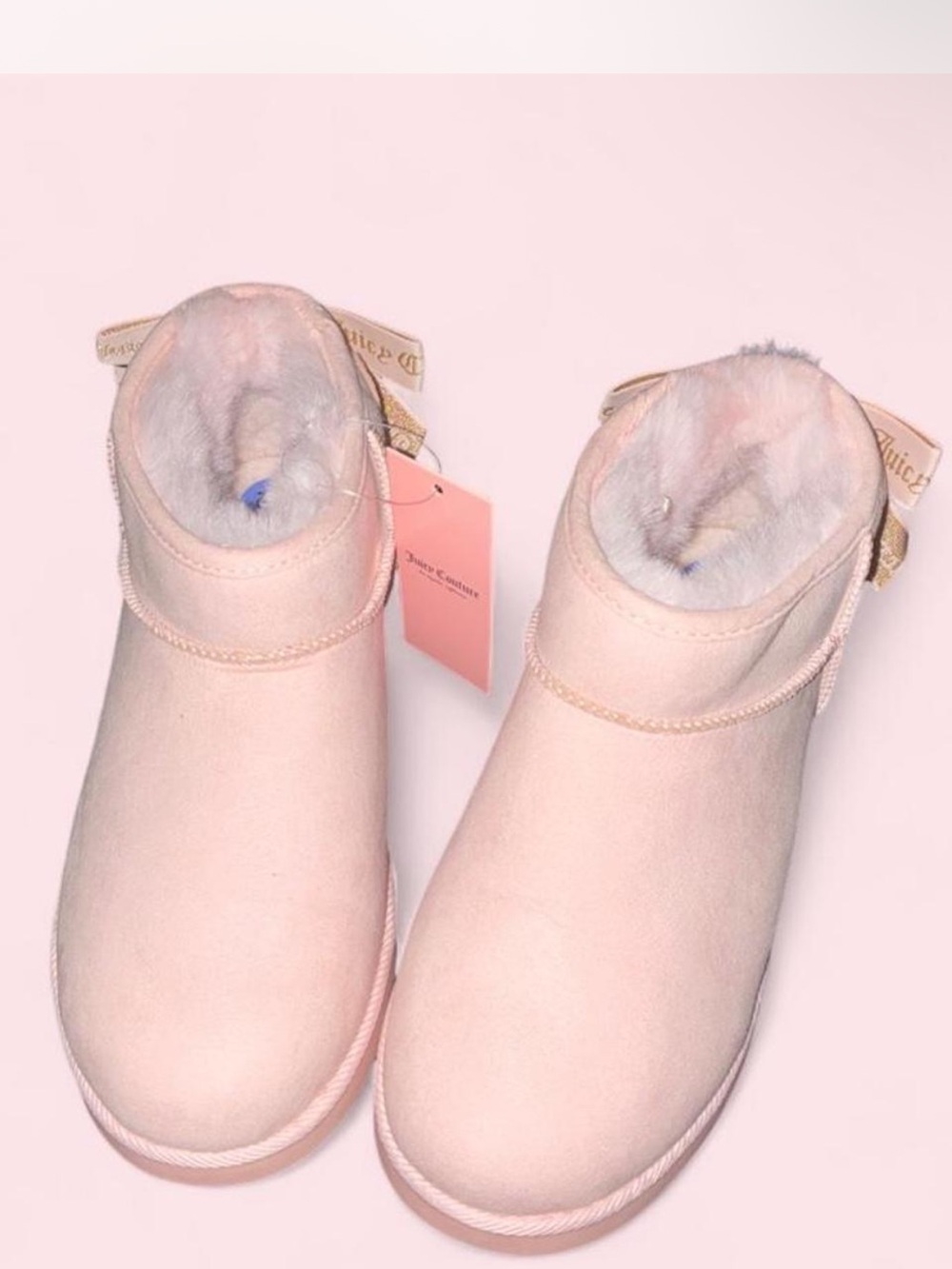 UGG Pale Pink Fleece-Lined Ankle Boots